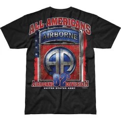 7.62 Design Army 82nd Airborne All Americans Battlespace T-Shirt Black